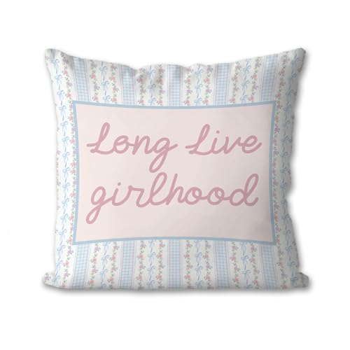 Inspirational Pink Pillow Cover 18x18 for Kids' Bedrooms
