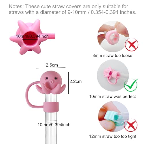 Octopus Silicone Straw Cover for Stanley Cup Tumbler 30oz & 40oz