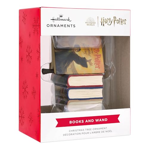 Hallmark Harry Potter Christmas Ornament - Stacked Books with Wand