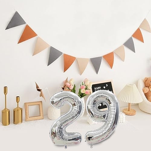 40 Inch Silver Number 58 Foil Balloon for 58th Birthday Party and Anniversary