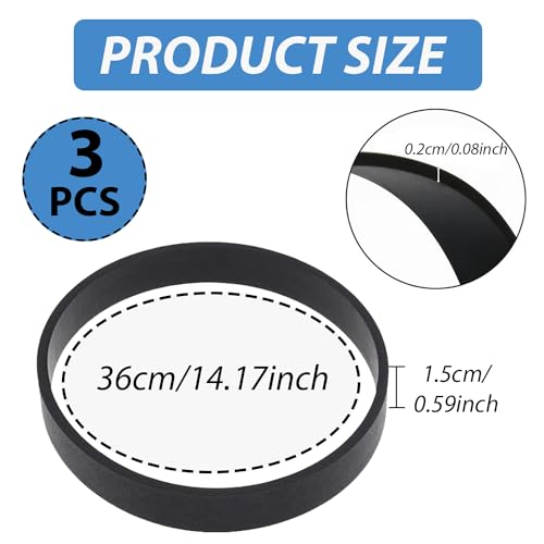 3 Pack Vacuum Belts for Hoover WindTunnel 562932001 - Durable Rubber Replacement