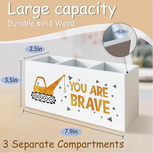 Inspirational Truck Pen Holder with 3 Compartments - Motivational Desk Organizer