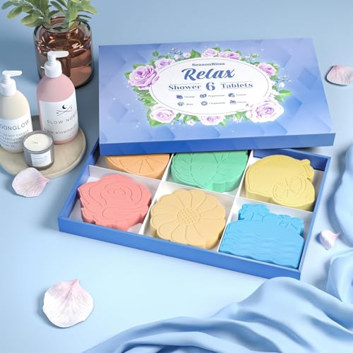 SeasonBliss Shower Steamers 6 Pack Aromatherapy Shower Bombs