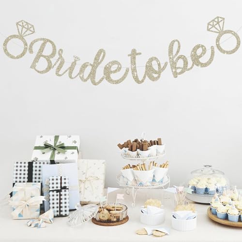 Glitter Bride to Be Banner - Pre-Strung Bridal Shower Decoration