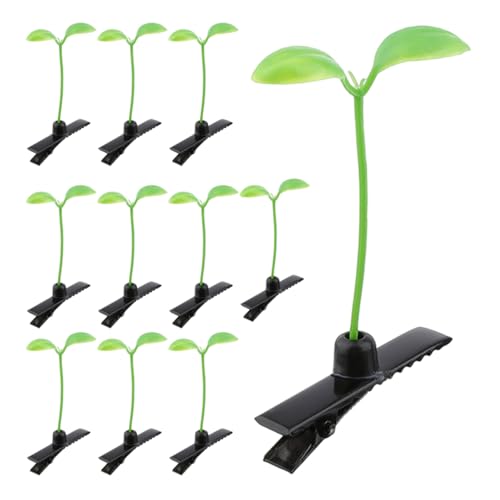 Bean Sprout Hair Clips Green Plant Hairpin 40 Pcs