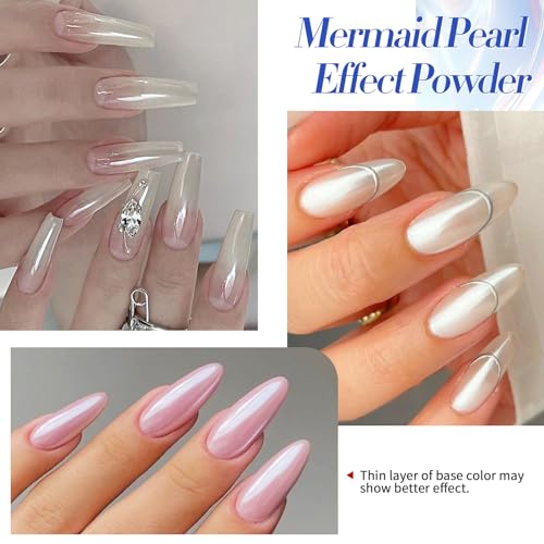 Born Pretty Pearl Chrome Nail Powder Set - 4 Boxes Holographic Glitter Pigment