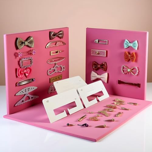 Myuiao 100 Pcs White Hair Clip Display Cards for Hair Bows and Claws