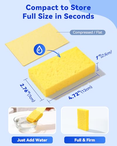 Temede 12-Count Heavy Duty Non-Scratch Kitchen Sponges