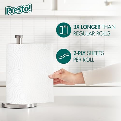 Presto! Flex-a-Size Kitchen Paper Towels, 2-Ply, 2 Count Rolls