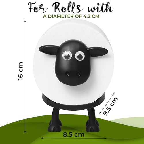 VELENTI Sheep Toilet Roll Holder - Funny 3D Printed Free Standing Storage