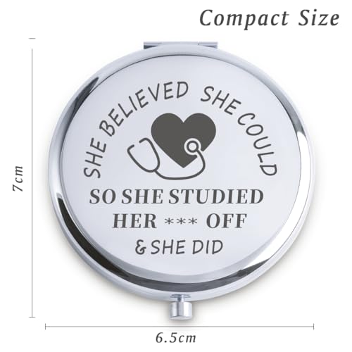 Personalized Compact Mirror Nursing Gift for Student Nurse Graduation