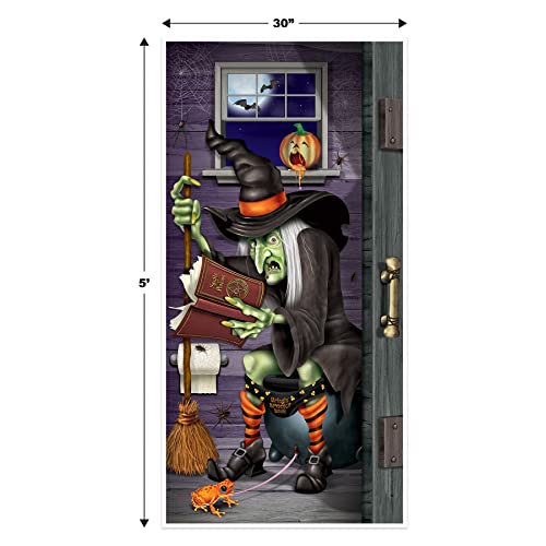 Witch Restroom Door Cover - Halloween Party Decoration - 5ft