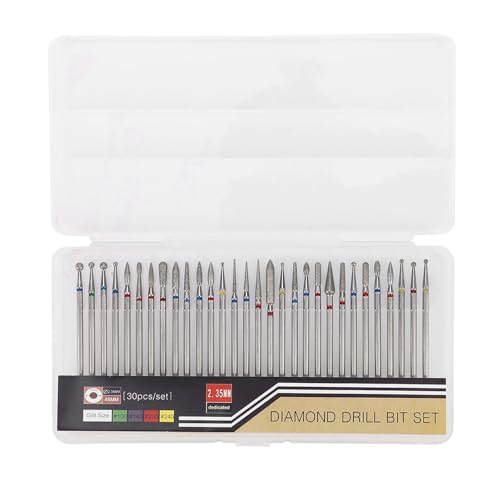 30-Piece Nail Drill Bits Set - Professional Acrylic & Gel Removal