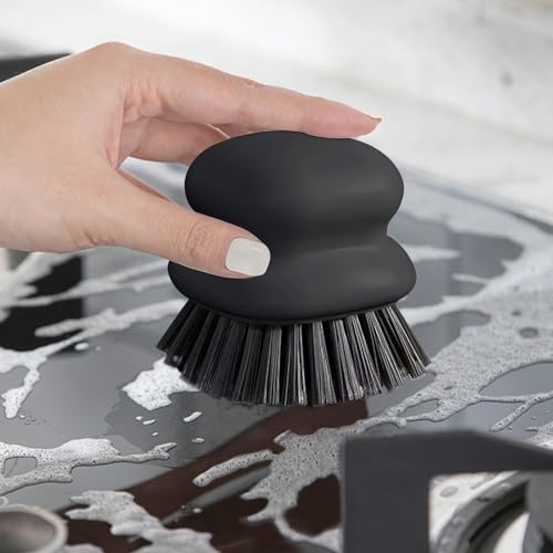 Ergonomic Dish Brush with Nylon Bristles for Easy Cleaning