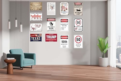 Texas Lone Star State Metal Sign - 8x12in Round Patriotic Plaque