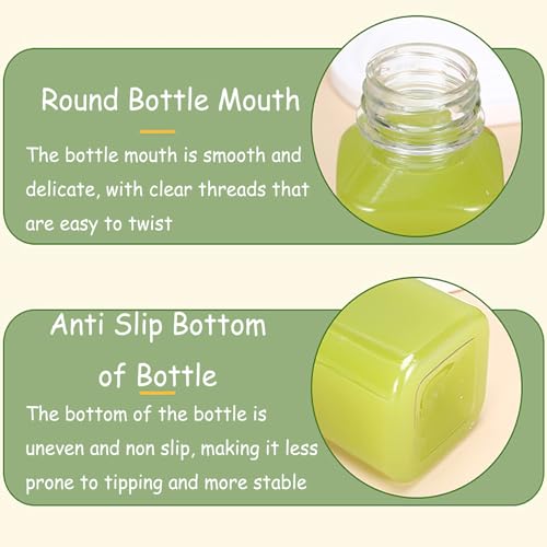 Delphinus 12 Pack 4oz Reusable Transparent Plastic Juice Bottles