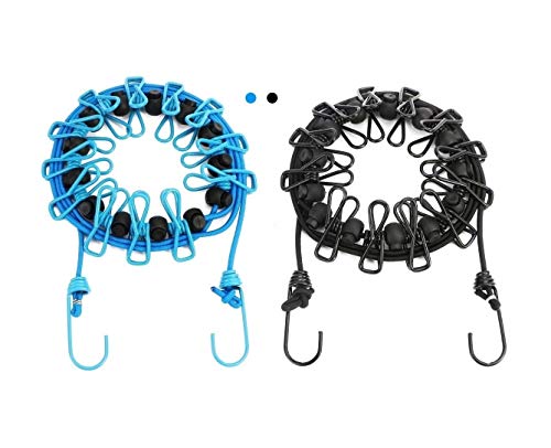 Portable Clothesline with 12 Clothespins - Travel Laundry Solution