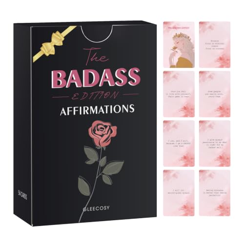 Badass Edition Black Affirmation Cards - Empowering Gifts for Women