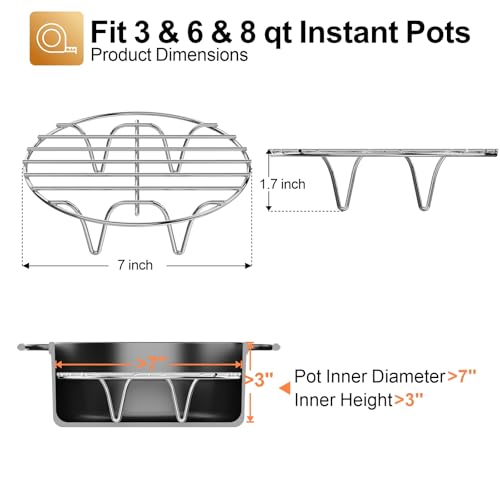 GSlife 7-Inch Trivet for Instant Pot & Pressure Cooker - 1 Pack