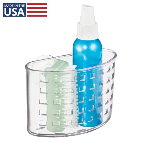 iDesign Suction Cup Shower Caddy Basket | Bathroom Organizer