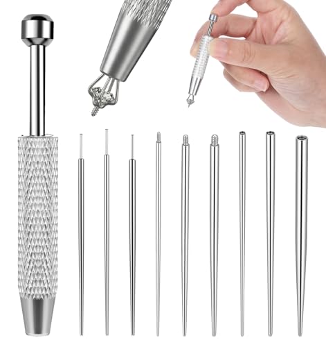 Thrymme Piercing Changing Tool Set - Stainless Steel Anti-Slip Jewelry Taper Kit with Guide Pins