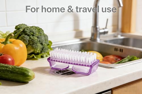 YOFAN 6-Pack Nail & Toe Scrub Brushes - Oversized Non-Slip Grip