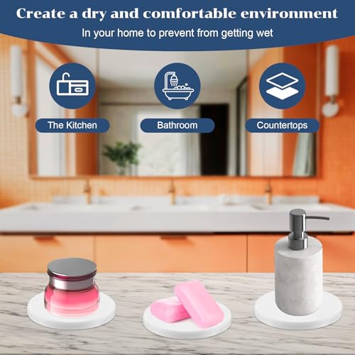 Diatomaceous Earth Coasters - 2 Pack Absorbent Sink Trays