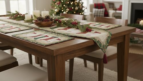 Christmas Stocking Holiday Table Runner 13 x 90 Inches - Festive Decor