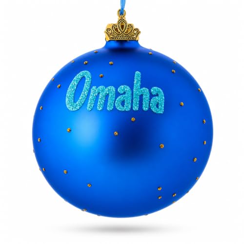 German Glass Hand-Painted Christmas Ornament - 4 Inch Holiday Decor