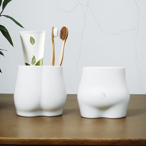 Lily's Home Silicone Toothbrush Holder - Minimalist Design with Drain Hole