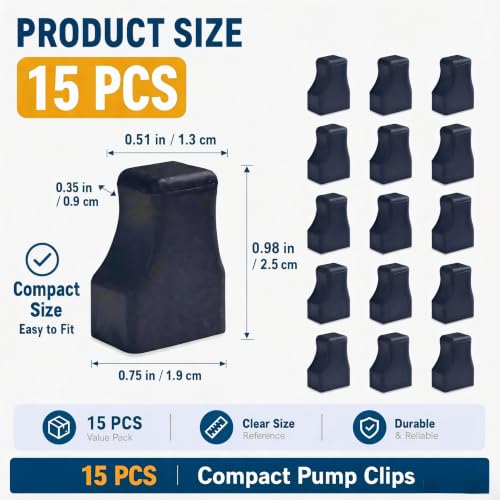 15-Pack Syrup Pump Tip Covers, Flexible Rubber Nozzle Caps for Coffee Bar