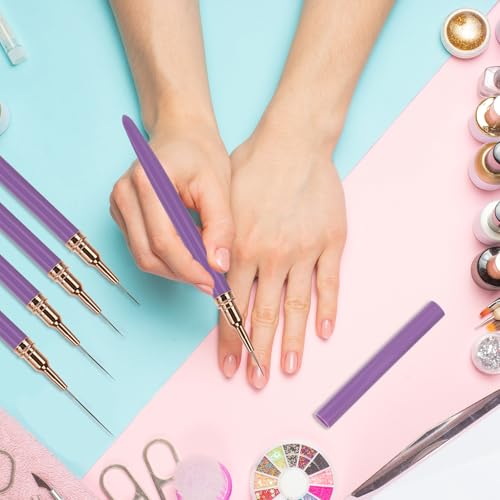 15-Piece Nail Art Liner Brush Set for Intricate Designs & Fine Lines