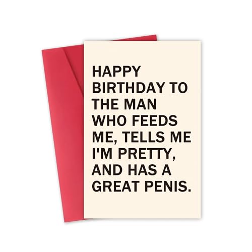 Funny Birthday Card for Husband and Boyfriend, Cheeky Romantic Gift