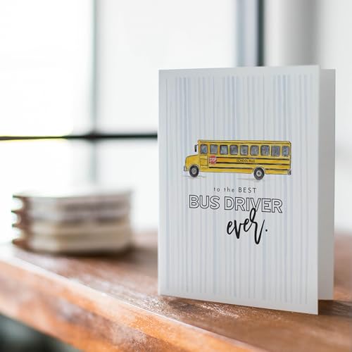 Bus Driver Appreciation Card with Envelope - Thank You Greeting