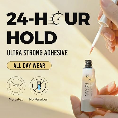 Eyesy Lash Clear Eyelash Glue - Waterproof Strong Hold Adhesive for False Lashes and Clusters