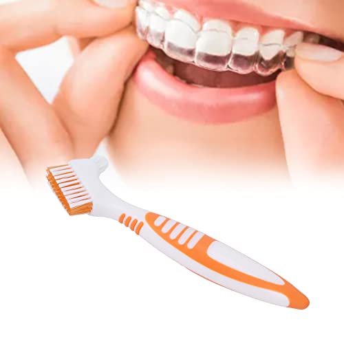 Sonew Dual Head Denture Cleaning Toothbrush for Complete and Partial Dentures