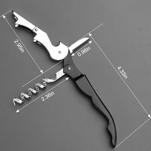 Heavy Duty Wine Opener with Foil Cutter - Compact & Foldable