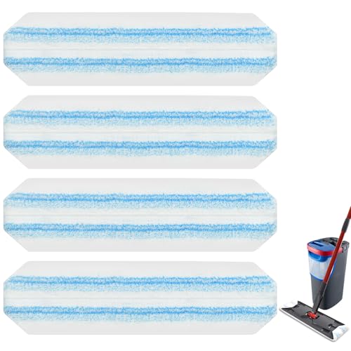 Microfiber Mop Replacement Pads for O-Cedar H2PrO Flat Mop - 4 Pack