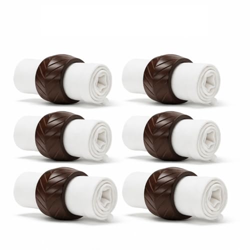 Set of 12 Handcrafted Wooden Napkin Rings for Table Decor - Rustic Brown
