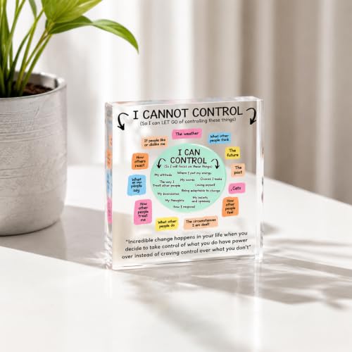 Inspirational Mental Health Acrylic Desk Decor for Therapists & Women