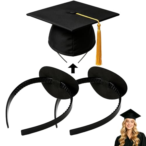 Deovige Graduation Cap Headband 2PCS - Anti-Fall Cap Insert & Holder