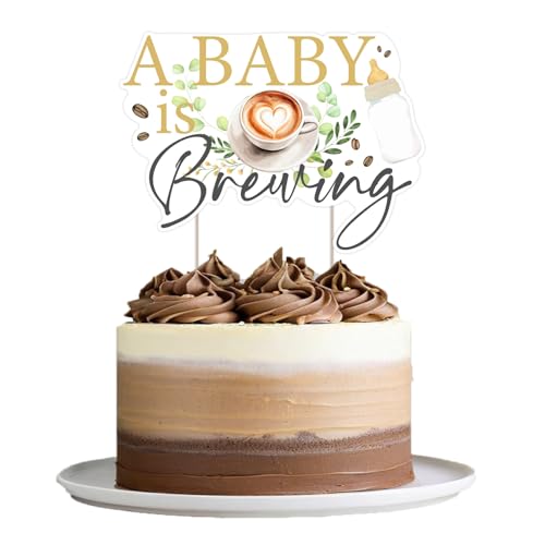 A Baby is Brewing Cake Topper - Coffee Theme for Baby Shower