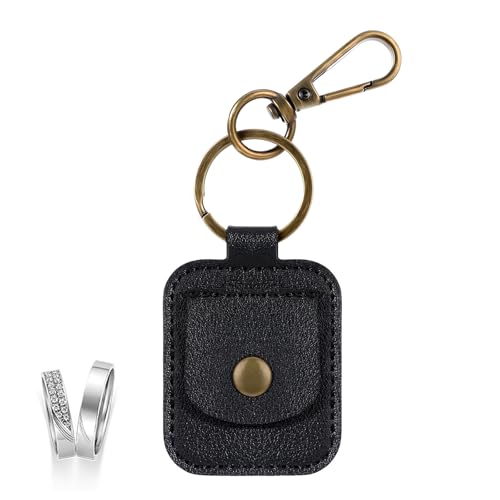 InnoHHustle Leather Ring Holder Keychain for Travel & Gym