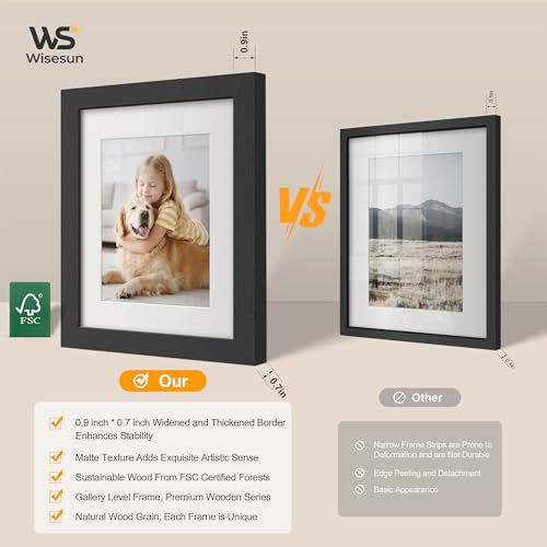 5x7 Black Picture Frame with Tempered Glass - Versatile Design