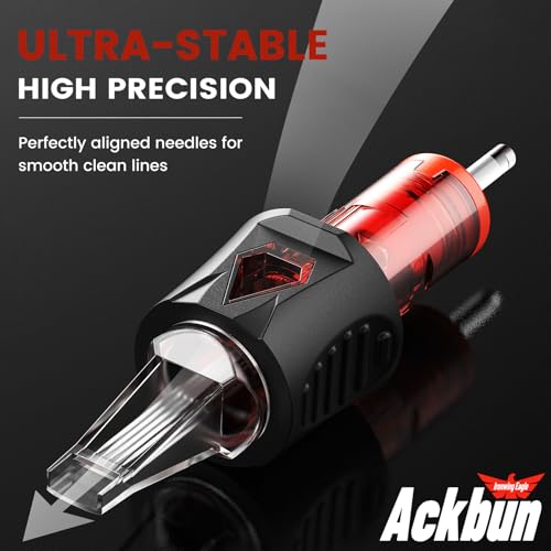 Ackbun 1205RM Curved Magnum Tattoo Cartridge Needles with Finger Ledge 20Pcs