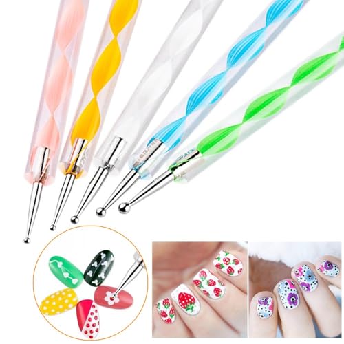 FULINJOY 10 Pcs Nail Dotting Tools & Liner Brushes Kit