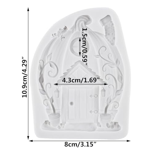 Lingzhi Pumpkin House Silicone Fondant Mold Fairy Garden Cake Decorating