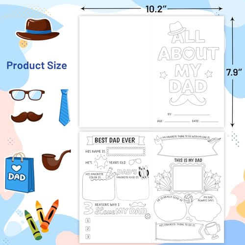 Father's Day Card - All About My Dad with Envelope