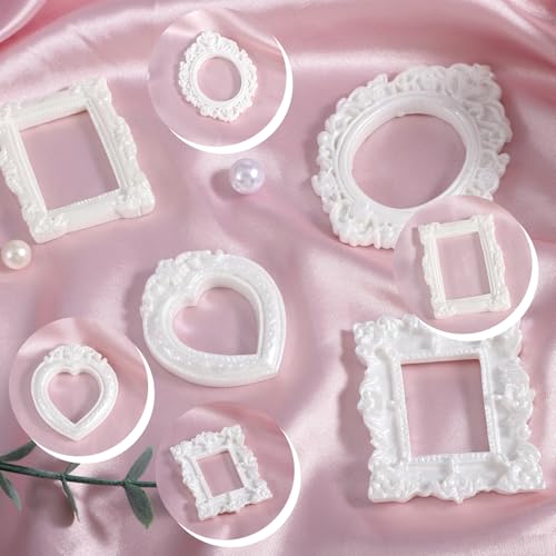 12 Pcs Mini Vintage Picture Frames Small Baroque Resin Gold Frames