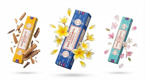 Satya Nag Champa Incense Sticks - 250g Pack of 3 for Meditation & Relaxation